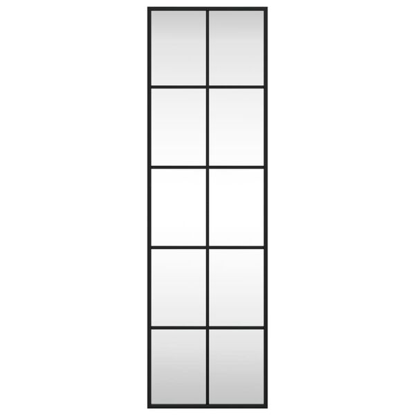 vidaXL Wandspiegel rechthoekig 30x100 cm ijzer zwart