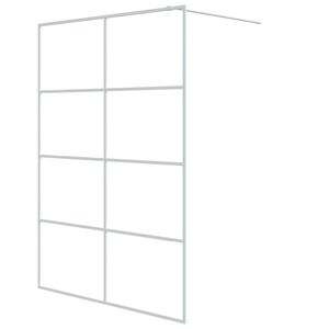 vidaXL Inloopdouchewand 140x195 cm transparant ESG-glas wit