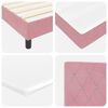 vidaXL Boxspringbed met matras Roze 200 x 140 cm Fluweel