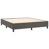 vidaXL Boxspring bed 200x200 cm fluweel donkergrijs
