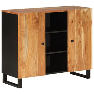 vidaXL Dressoir met 2 deuren 90x33x75 cm massief acaciahout