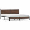 vidaXL Bedframe zonder matras metaal bruin eikenkleurig 160x200 cm