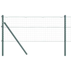 vidaXL Hekpalen 13 pcs Groen Ø32mm 120 cm Gegalvaniseerd staal