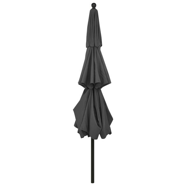 vidaXL Parasol 3-laags met aluminium paal 3,5 m antracietkleurig