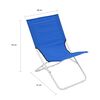 vidaXL Strandstoelen 2 st inklapbaar blauw