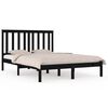 vidaXL Bedframe massief grenenhout zwart 140x200 cm