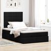 vidaXL Ottoman bed met matras 120x190 cm stof zwart