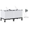 vidaXL Tuin Pot met Irrigatie en Wielen 2 st Wit 80 x 40 x 43,5 cm PP