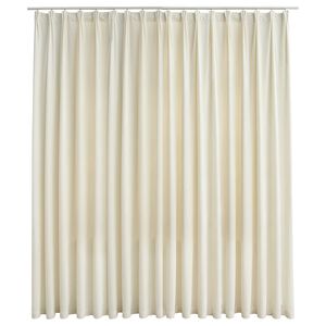 vidaXL Gordijn verduisterend met haken 290x245 cm fluweel cr&egrave;me