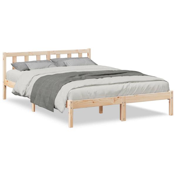 vidaXL Bedframe extra lang zonder matras massief grenenhout 140x210 cm