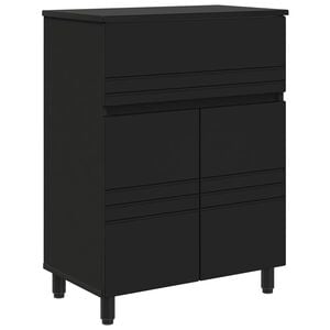 vidaXL Badkamer Waskom Zwart 60 x 35 x 80 cm Bewerkt hout