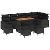 vidaXL Tuin Sofa Set 10 st 9-Aantal zitplaatsen Zwart