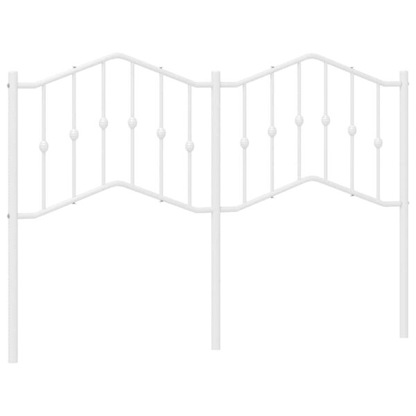vidaXL Vervangend hoofdbord 150 cm metaal wit