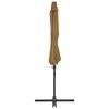 vidaXL Parasol met draagbare voet taupe