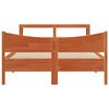 vidaXL Bedframe met hoofdbord massief grenenhout wasbruin 160x200 cm
