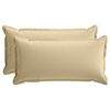 vidaXL Kussensloop 2 st HOUTEN Beige 40 x 80 cm Polyester
