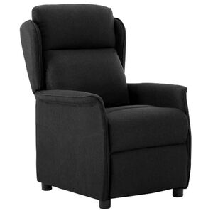 vidaXL Ligstoel Zwart Polyester