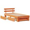 vidaXL Bedframe met hoofdeinde Wasbruin 90 x 190 cm Massief grenenhout