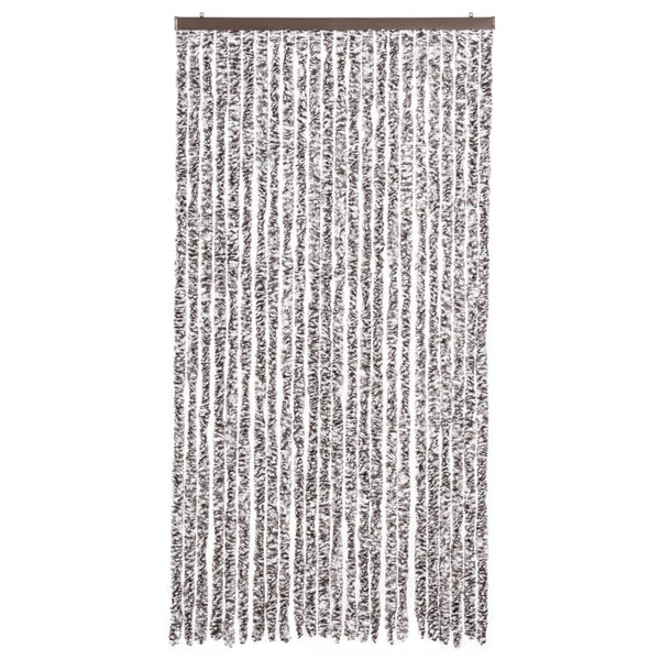 vidaXL Vliegengordijn 100x200 cm chenille bruin en beige