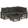 vidaXL Tuinbankenset 5 st 4-zits Grijs poly rattan