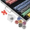 vidaXL Pokerset met 1000 laser chips aluminium