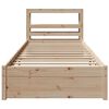 vidaXL Bedframe met hoofdbord massief grenenhout 90x190 cm