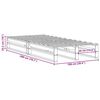 vidaXL Bedframe zonder matras massief grenenhout wasbruin 100x200 cm
