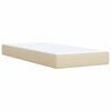 vidaXL Boxspring met matras stof cr&egrave;mekleurig 80x200 cm