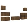 vidaXL 7-delige Tv-meubelset bewerkt hout bruin eikenkleur