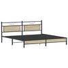vidaXL Bedframe zonder matras metaal sonoma eikenkleur 200x200 cm