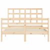 vidaXL Bedframe met hoofdbord massief hout