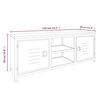 vidaXL Tv-meubel 110x30x40 cm ijzer en massief vurenhout wit
