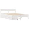 vidaXL Bedframe zonder matras massief grenenhout wit 135x190 cm