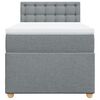 vidaXL Boxspring met matras stof lichtgrijs 100x200 cm