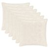 vidaXL Kussensloop 6 st HOUTEN Wit 40 x 40 cm Nep Konijnenbont