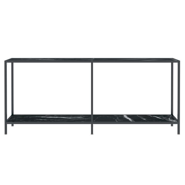 vidaXL Wandtafel 180x35x75,5 cm gehard glas zwart