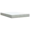 vidaXL Boxspring met matras fluweel lichtgrijs 140x190 cm