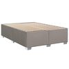vidaXL Boxspring met matras stof taupe 140x190 cm