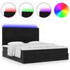 vidaXL Ottoman bed met matrassen en LED's 180x200cm fluweel zwart
