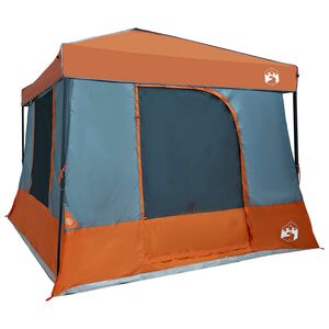 vidaXL Camping Tent Set 2 st 6-persoons Grijs en Oranje