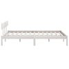 vidaXL Bedframe massief grenenhout wit 200x200 cm