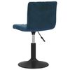 vidaXL Eetkamerstoelen draaibaar 4 st fluweel blauw