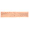 vidaXL Tafelblad natuurlijke rand 200x40x(2-6) cm eikenhout lichtbruin
