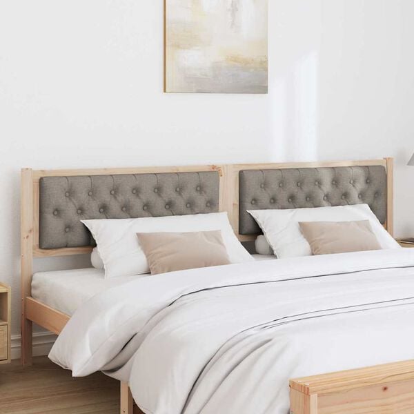 vidaXL Hoofdbord Anders Bruin en taupe 200 cm Massief grenenhout