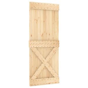 vidaXL Schuifdeur NARVIK Naturel en Zwart 85 x 210 cm (152,5 cm)