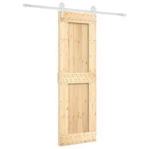 vidaXL Schuifdeur 70 x 210 cm Massief Grenenhout (Niet-Behandeld)