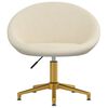 vidaXL Eetkamerstoelen 6 st fluweel cr&egrave;mekleurig