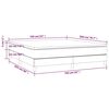vidaXL Boxspring met matras fluweel roze 160x200 cm