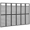 vidaXL Kamerscherm/trellis met 6 panelen 242,5x180 cm vurenhout zwart