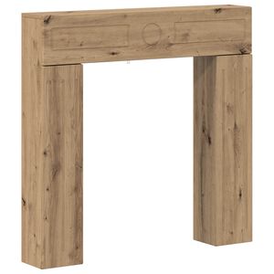 vidaXL Haardomlijsting Artisanaal eiken 102 x 18 x 100,5 cm